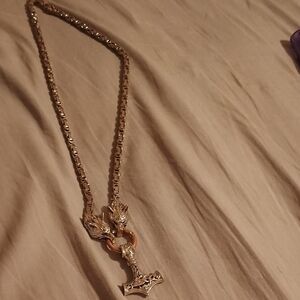 Gold Dragon Pendant Necklace